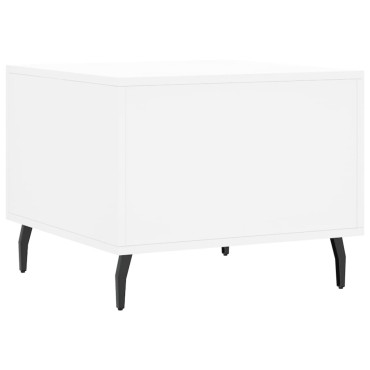 vidaXL Τραπεζάκια Σαλονιού 2 τεμ. Λευκά 50x50x40cm Επεξεργασμένο Ξύλο