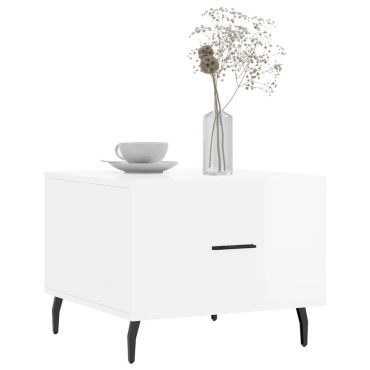 vidaXL Τραπεζάκια Σαλονιού 2 τεμ. Λευκά 50x50x40cm Επεξεργασμένο Ξύλο