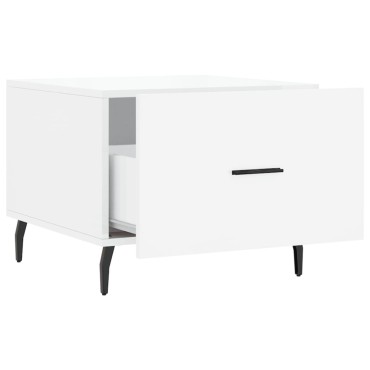 vidaXL Τραπεζάκια Σαλονιού 2 τεμ. Λευκά 50x50x40cm Επεξεργασμένο Ξύλο
