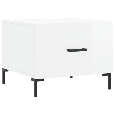 vidaXL Τραπεζάκια Σαλονιού 2 τεμ. Λευκά 50x50x40cm Επεξεργασμένο Ξύλο