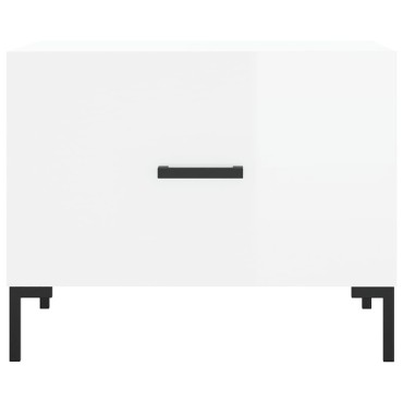 vidaXL Τραπεζάκια Σαλονιού 2 τεμ. Λευκά 50x50x40cm Επεξεργασμένο Ξύλο