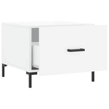 vidaXL Τραπεζάκια Σαλονιού 2 τεμ. Λευκά 50x50x40cm Επεξεργασμένο Ξύλο