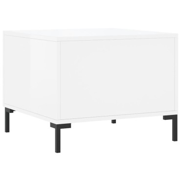 vidaXL Τραπεζάκια Σαλονιού 2 τεμ. Λευκά 50x50x40cm Επεξεργασμένο Ξύλο
