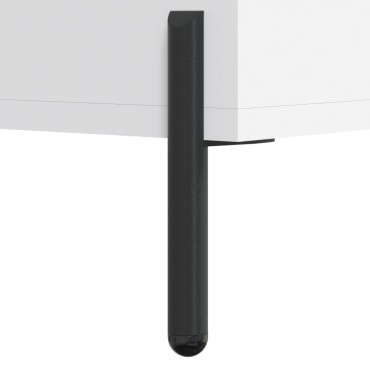 vidaXL Τραπεζάκια Σαλονιού 2 τεμ. Λευκά 50x50x40cm Επεξεργασμένο Ξύλο