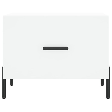 vidaXL Τραπεζάκια Σαλονιού 2 τεμ. Λευκά 50x50x40cm Επεξεργασμένο Ξύλο