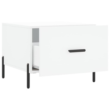 vidaXL Τραπεζάκια Σαλονιού 2 τεμ. Λευκά 50x50x40cm Επεξεργασμένο Ξύλο