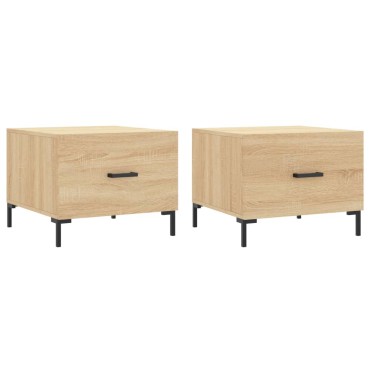 vidaXL Τραπεζάκια Σαλονιού 2 τεμ. Sonoma Δρυς 50x50x40cm Επεξ. Ξύλο