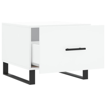 vidaXL Τραπεζάκια Σαλονιού 2 τεμ. Λευκά 50x50x40cm Επεξεργασμένο Ξύλο