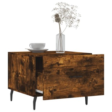 vidaXL Τραπεζάκια Σαλονιού 2 τεμ. Καπνιστή Oak 50x50x40cm Επεξ. Ξύλο