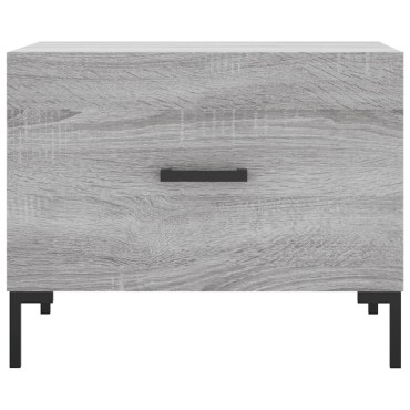 vidaXL Τραπεζάκια Σαλονιού 2 τεμ. Γκρι sonoma 50x50x40cm Επεξ. Ξύλο