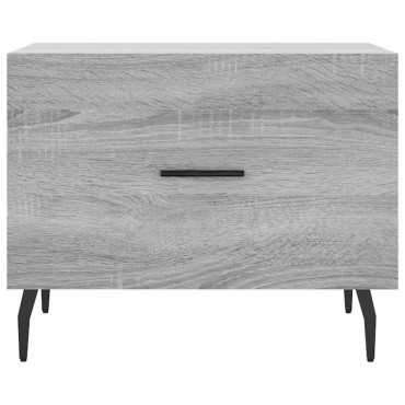 vidaXL Τραπεζάκια Σαλονιού 2 τεμ. Γκρι sonoma 50x50x40cm Επεξ. Ξύλο