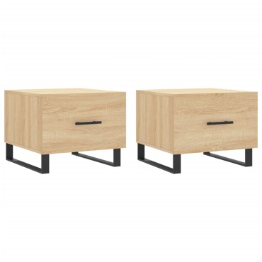 vidaXL Τραπεζάκια Σαλονιού 2 τεμ. Sonoma Δρυς 50x50x40cm Επεξ. Ξύλο