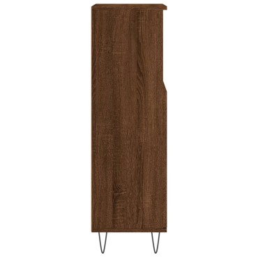 vidaXL Ντουλάπι Μπάνιου Καφέ Δρυς 30x30x100cm Επεξεργασμένο Ξύλο
