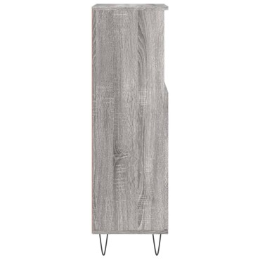 vidaXL Ντουλάπι Μπάνιου Γκρι Sonoma 30x30x100cm Επεξεργασμένο Ξύλο
