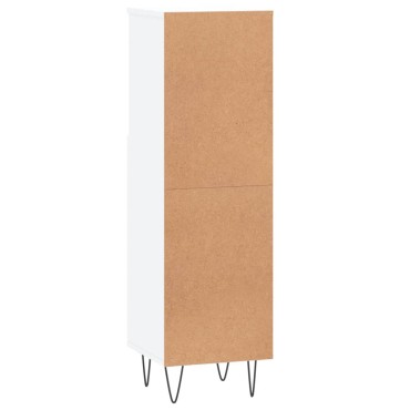vidaXL Ντουλάπι Μπάνιου Λευκό 30x30x100cm από Επεξεργασμένο Ξύλο