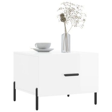 vidaXL Τραπεζάκια Σαλονιού 2 τεμ. Λευκά 50x50x40cm Επεξεργασμένο Ξύλο
