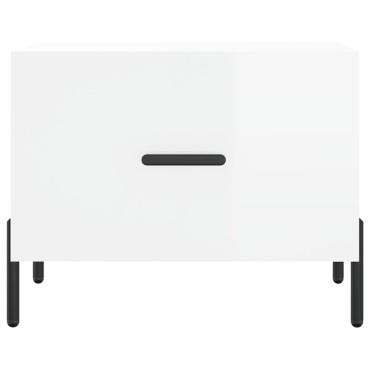 vidaXL Τραπεζάκια Σαλονιού 2 τεμ. Λευκά 50x50x40cm Επεξεργασμένο Ξύλο