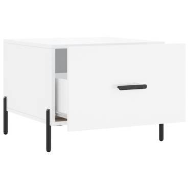 vidaXL Τραπεζάκια Σαλονιού 2 τεμ. Λευκά 50x50x40cm Επεξεργασμένο Ξύλο