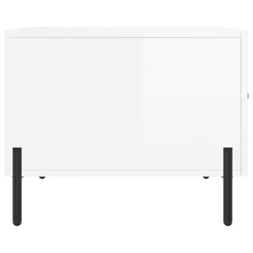 vidaXL Τραπεζάκια Σαλονιού 2 τεμ. Λευκά 50x50x40cm Επεξεργασμένο Ξύλο