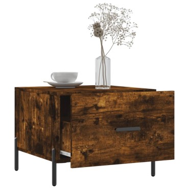 vidaXL Τραπεζάκια Σαλονιού 2 τεμ. Καπνιστή Oak 50x50x40cm Επεξ. Ξύλο
