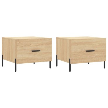 vidaXL Τραπεζάκια Σαλονιού 2 τεμ. Sonoma Δρυς 50x50x40cm Επεξ. Ξύλο