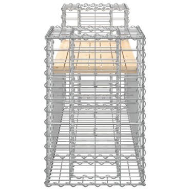 vidaXL Παγκάκι Κήπου Συρματοκιβώτιο 184x41x60,5cm Μασίφ Ξύλο Πεύκου 1 τεμ.
