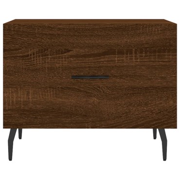 vidaXL Τραπεζάκια Σαλονιού 2 τεμ. Brown Oak 50x50x40cm Επεξ. Ξύλο