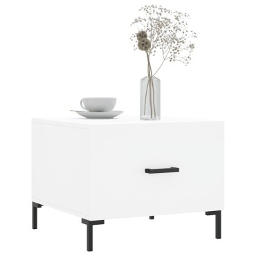 vidaXL Τραπεζάκια Σαλονιού 2 τεμ. Λευκά 50x50x40cm Επεξεργασμένο Ξύλο