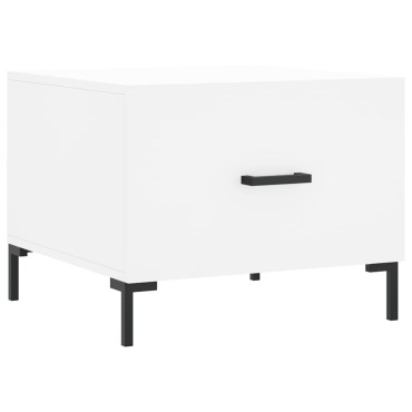 vidaXL Τραπεζάκια Σαλονιού 2 τεμ. Λευκά 50x50x40cm Επεξεργασμένο Ξύλο