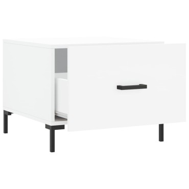 vidaXL Τραπεζάκια Σαλονιού 2 τεμ. Λευκά 50x50x40cm Επεξεργασμένο Ξύλο