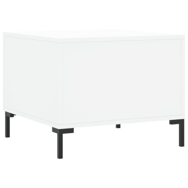 vidaXL Τραπεζάκια Σαλονιού 2 τεμ. Λευκά 50x50x40cm Επεξεργασμένο Ξύλο