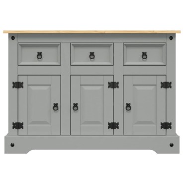 vidaXL Μπουφές Corona Γκρι 112x43x78cm Μασίφ Ξύλο Μεξικάνικου Πεύκου 1 τεμ.