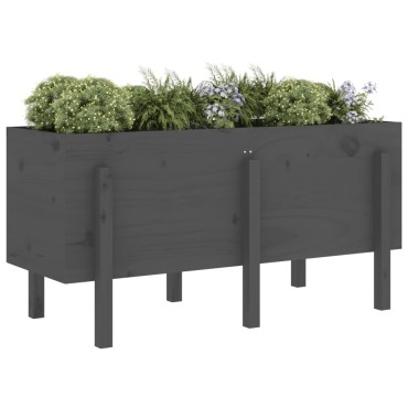 vidaXL Ζαρντινιέρα Υπερυψωμένη 121 x 50 x 57 εκ. από Μασίφ Ξύλο Πεύκου