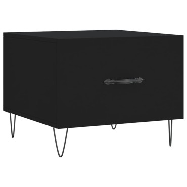 vidaXL Τραπεζάκια Σαλονιού 2 τεμ. Μαύρα 50x50x40cm Επεξεργ. Ξύλο