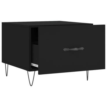 vidaXL Τραπεζάκια Σαλονιού 2 τεμ. Μαύρα 50x50x40cm Επεξεργ. Ξύλο