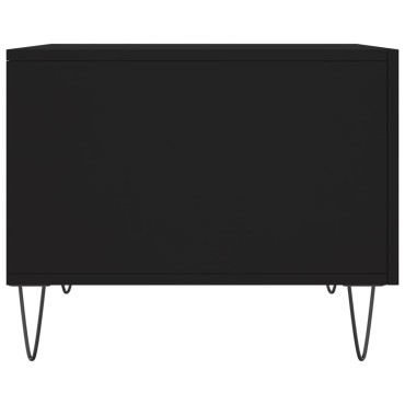 vidaXL Τραπεζάκια Σαλονιού 2 τεμ. Μαύρα 50x50x40cm Επεξεργ. Ξύλο