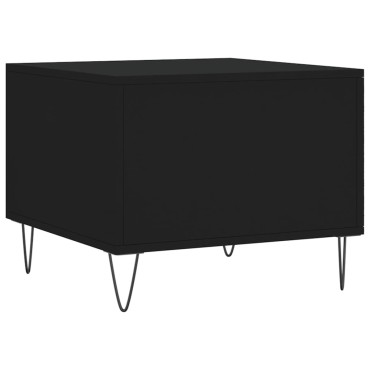 vidaXL Τραπεζάκια Σαλονιού 2 τεμ. Μαύρα 50x50x40cm Επεξεργ. Ξύλο