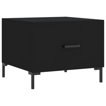 vidaXL Τραπεζάκια Σαλονιού 2 τεμ. Μαύρα 50x50x40cm Επεξεργ. Ξύλο