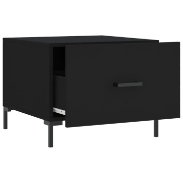 vidaXL Τραπεζάκια Σαλονιού 2 τεμ. Μαύρα 50x50x40cm Επεξεργ. Ξύλο