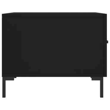 vidaXL Τραπεζάκια Σαλονιού 2 τεμ. Μαύρα 50x50x40cm Επεξεργ. Ξύλο