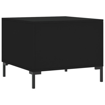 vidaXL Τραπεζάκια Σαλονιού 2 τεμ. Μαύρα 50x50x40cm Επεξεργ. Ξύλο