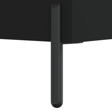 vidaXL Τραπεζάκια Σαλονιού 2 τεμ. Μαύρα 50x50x40cm Επεξεργ. Ξύλο
