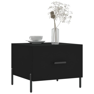 vidaXL Τραπεζάκια Σαλονιού 2 τεμ. Μαύρα 50x50x40cm Επεξεργ. Ξύλο