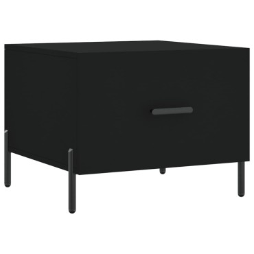 vidaXL Τραπεζάκια Σαλονιού 2 τεμ. Μαύρα 50x50x40cm Επεξεργ. Ξύλο