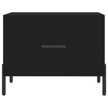 vidaXL Τραπεζάκια Σαλονιού 2 τεμ. Μαύρα 50x50x40cm Επεξεργ. Ξύλο