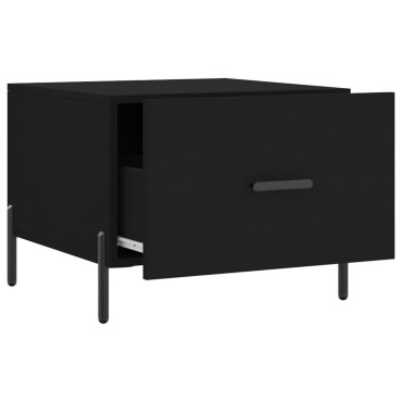 vidaXL Τραπεζάκια Σαλονιού 2 τεμ. Μαύρα 50x50x40cm Επεξεργ. Ξύλο