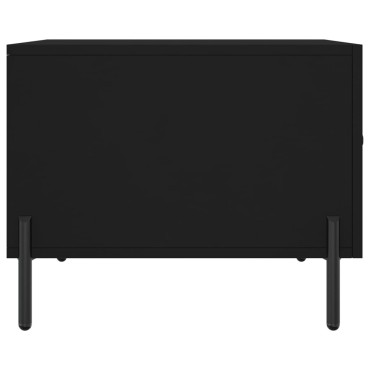 vidaXL Τραπεζάκια Σαλονιού 2 τεμ. Μαύρα 50x50x40cm Επεξεργ. Ξύλο