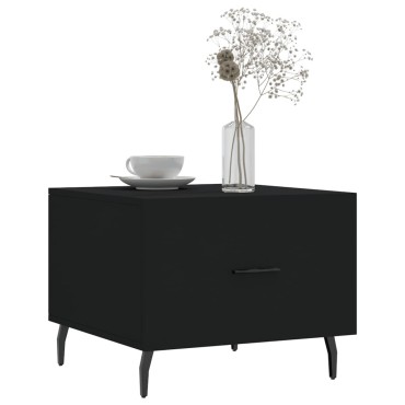 vidaXL Τραπεζάκια Σαλονιού 2 τεμ. Μαύρα 50x50x40cm Επεξεργ. Ξύλο