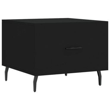 vidaXL Τραπεζάκια Σαλονιού 2 τεμ. Μαύρα 50x50x40cm Επεξεργ. Ξύλο