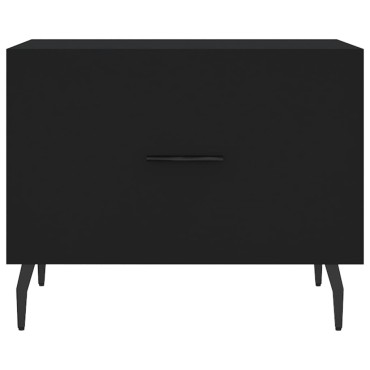 vidaXL Τραπεζάκια Σαλονιού 2 τεμ. Μαύρα 50x50x40cm Επεξεργ. Ξύλο